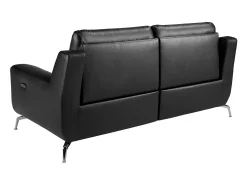 Hot Angel Cerda Sofá relaxante de 2 lugares em pele preta 6193 Preto