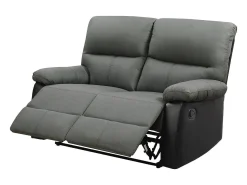 Sofá*Habitat et jardin Sofá relaxante "Lincoln" - 147 x 89 x 103 cm - 2 lugares - Preto / Cinza escuro Preto / Cinzento