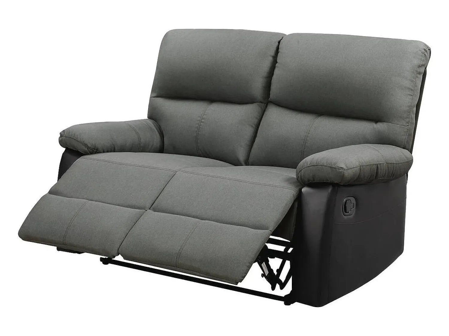 Sofá*Habitat et jardin Sofá relaxante "Lincoln" - 147 x 89 x 103 cm - 2 lugares - Preto / Cinza escuro Preto / Cinzento