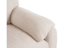 Sofá| Sofá reto - Sofá com braços e encosto - Chenille - para sala de estar e quarto Bege