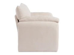 Sofá| Sofá reto - Sofá com braços e encosto - Chenille - para sala de estar e quarto Bege