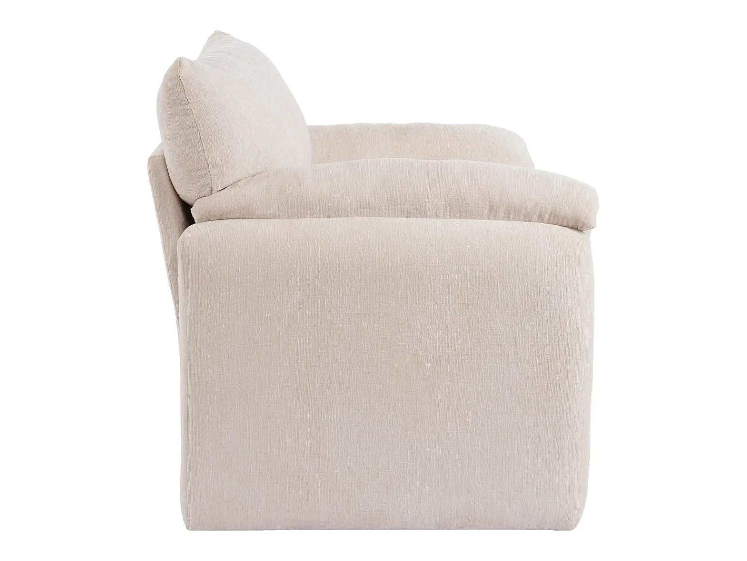 Sofá| Sofá reto - Sofá com braços e encosto - Chenille - para sala de estar e quarto Bege