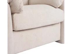 Sofá| Sofá reto - Sofá com braços e encosto - Chenille - para sala de estar e quarto Bege
