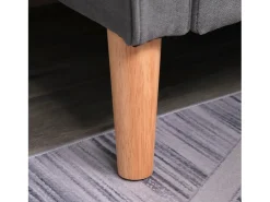 Hauss Spole Sofá reto cinza de 2 lugares com armazenamento integrado e almofadas removíveis - 117x62x78cm^ Sofá