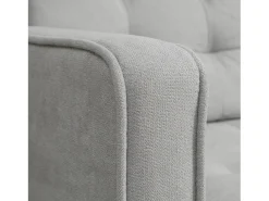 Sofá*Hauss Spole Sofá reto de 2 lugares em veludo cinza com armazenamento integrado - 117x62x78cm Cinzento