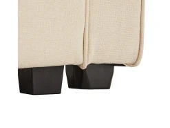 Best DripeX Sofá reto em linho - 4 lugares - com bolsos nos braços e 4 almofadas - 264x83x87cm Bege