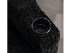 Sofá|Hauss Spole Sofá reto de 4 lugares com apoio para os pés, bolsos laterais e suporte para copos 196,5 x 75 x 77 cm Preto