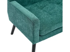 Hauss Spole Sofá retro de 2 lugares em linho - Pés em madeira antiderrapantes - Ideal para sala de estar, quarto e escritório.^ Sofá