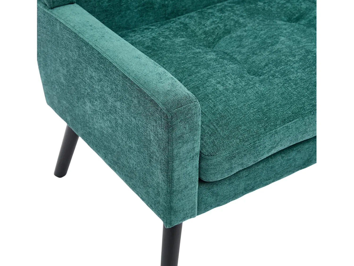 Hauss Spole Sofá retro de 2 lugares em linho - Pés em madeira antiderrapantes - Ideal para sala de estar, quarto e escritório.^ Sofá