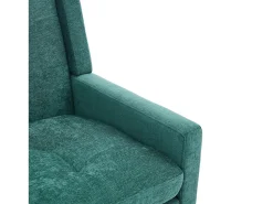 Hauss Spole Sofá retro de 2 lugares em linho - Pés em madeira antiderrapantes - Ideal para sala de estar, quarto e escritório.^ Sofá