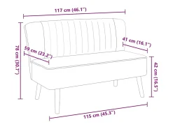vidaxl Sofá tecido 117x55,5x77 -escuro^ Sofá
