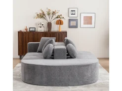 Sofá* Sofá totalmente comprimido e sem estrutura, sofá nuvem segmentado, moderno, modular, sem necessidade de montagem, tecido chenille Cinzento