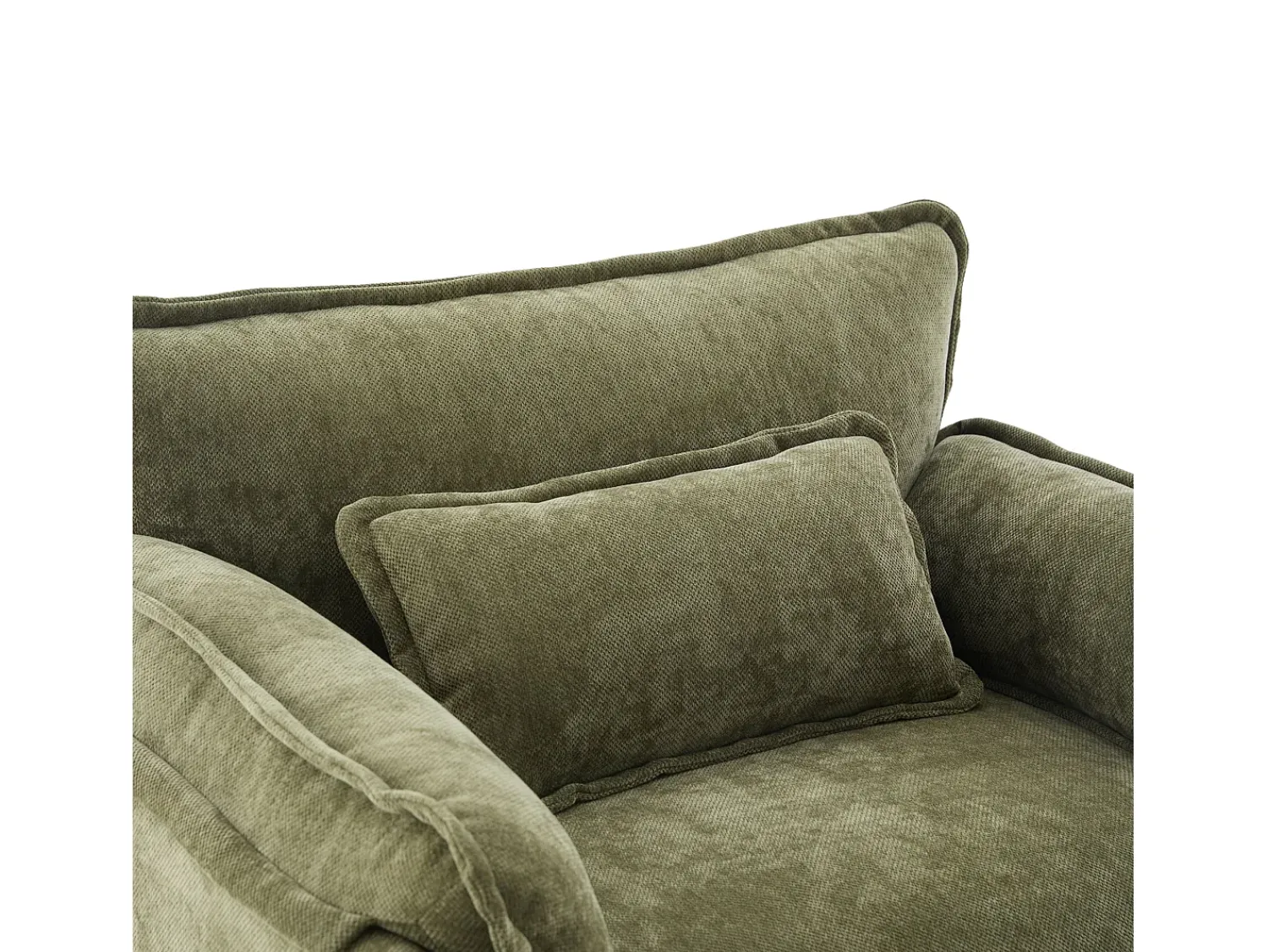 Sofá com bolsos laterais e apoio para os pés - Chenille - para sala de estar e quarto^ Sofá