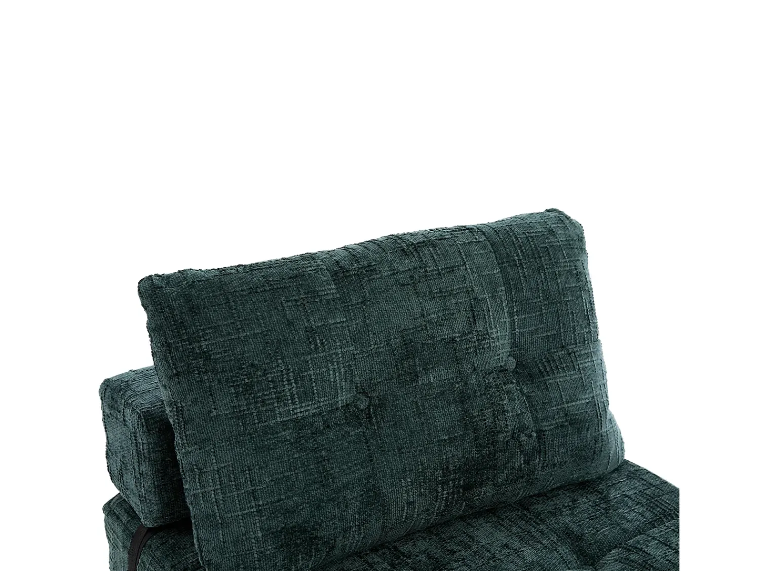 Sofá verde de 1 lugar - Sofá dobrável com encosto e almofadas - chenille^ Sofá