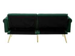 Sofá* Sofá de 2 lugares - Sofá com encosto ajustável e braços - 6 pernas em metal - para sala e quarto Verde
