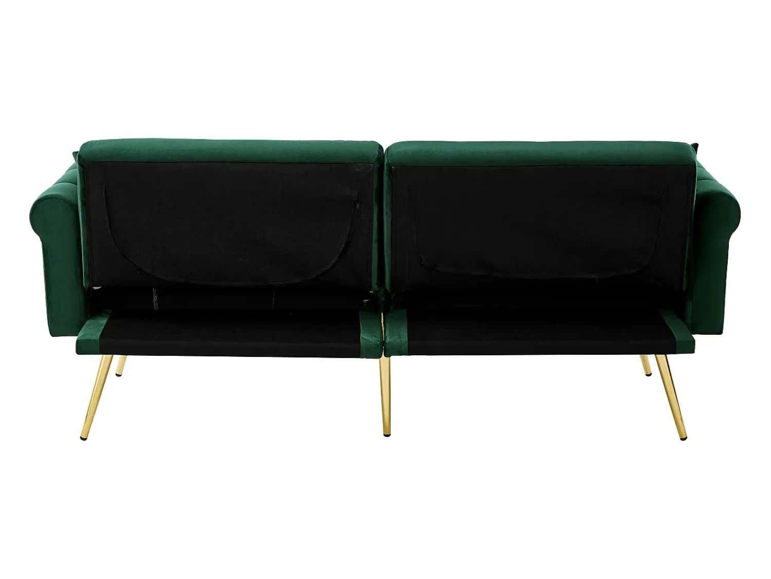 Sofá* Sofá de 2 lugares - Sofá com encosto ajustável e braços - 6 pernas em metal - para sala e quarto Verde