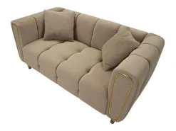 Sofá* Sofá VKH41, Castanho, 81x155x71 cm, Kendra Home Cinzento