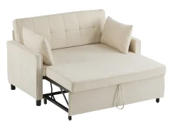 ModernLuxe Sofá 142x79x85 cm - Encosto ajustável - Chenille - Com 2 almofadas -^ Sofá
