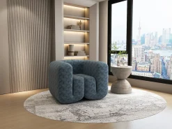 Sofá| Sofá 150x75x85 cm Azul cinza preto nua n88-150-10 Preto / Cinzento / Azul