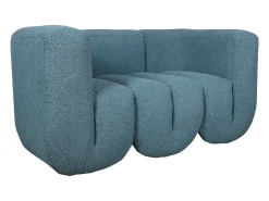 Sofá| Sofá 150x75x85 cm Azul cinza preto nua n88-150-10 Preto / Cinzento / Azul