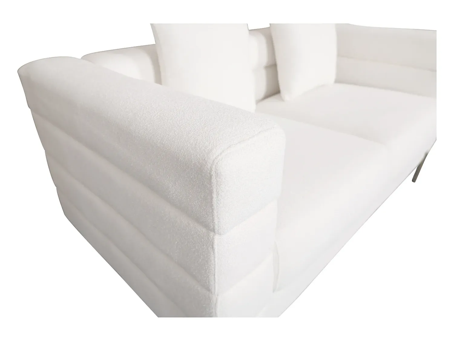 Sofá* Sofá 160x80x85 cm écru nua n49-1 Branco