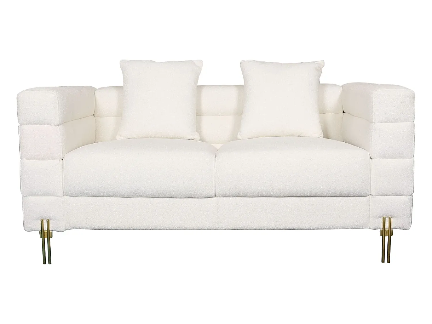 Sofá* Sofá 160x80x85 cm écru nua n49-1 Branco
