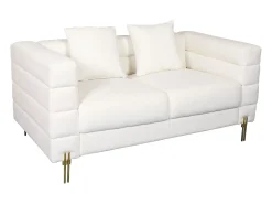 Sofá* Sofá 160x80x85 cm écru nua n49-1 Branco