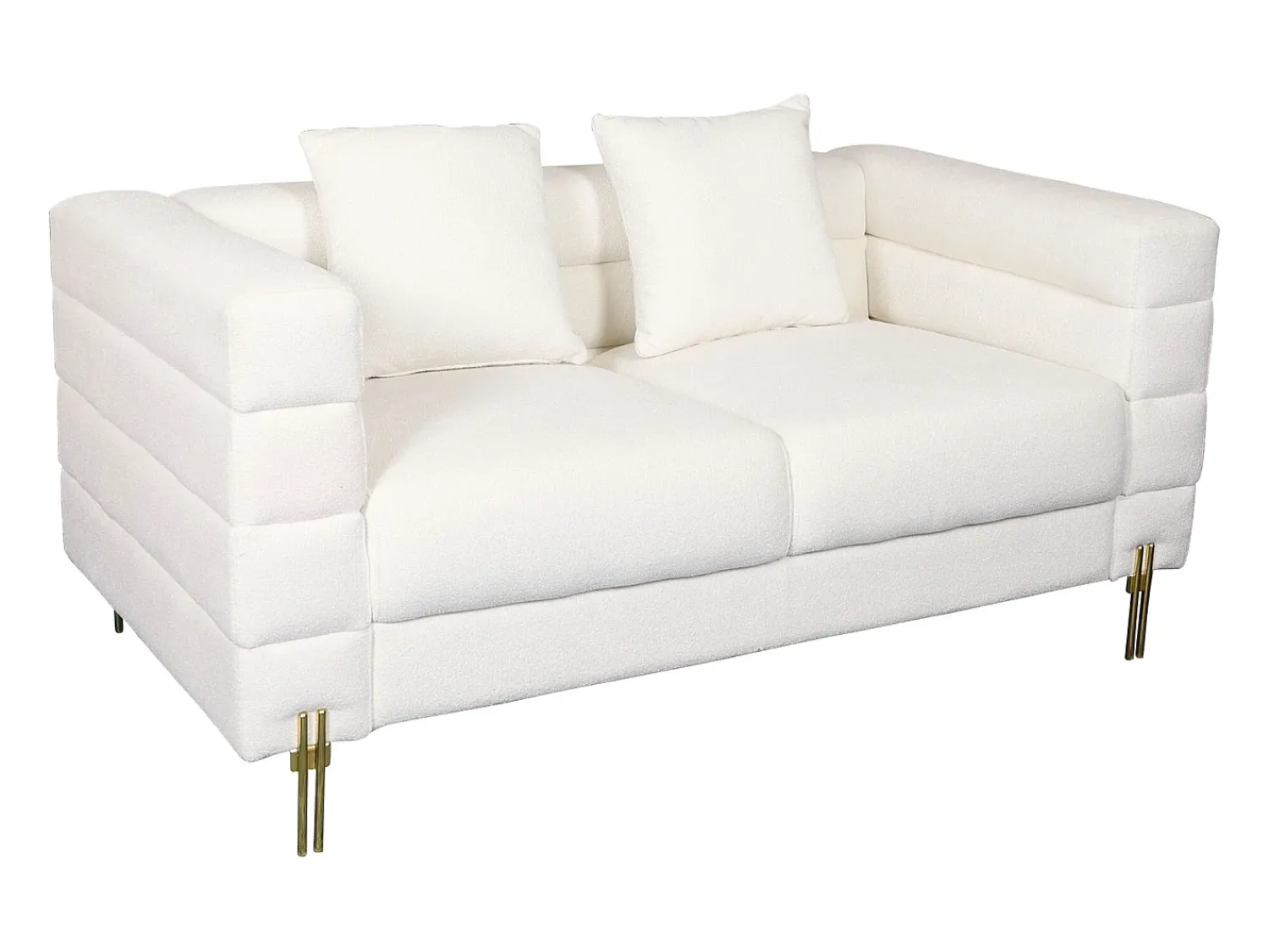 Sofá* Sofá 160x80x85 cm écru nua n49-1 Branco