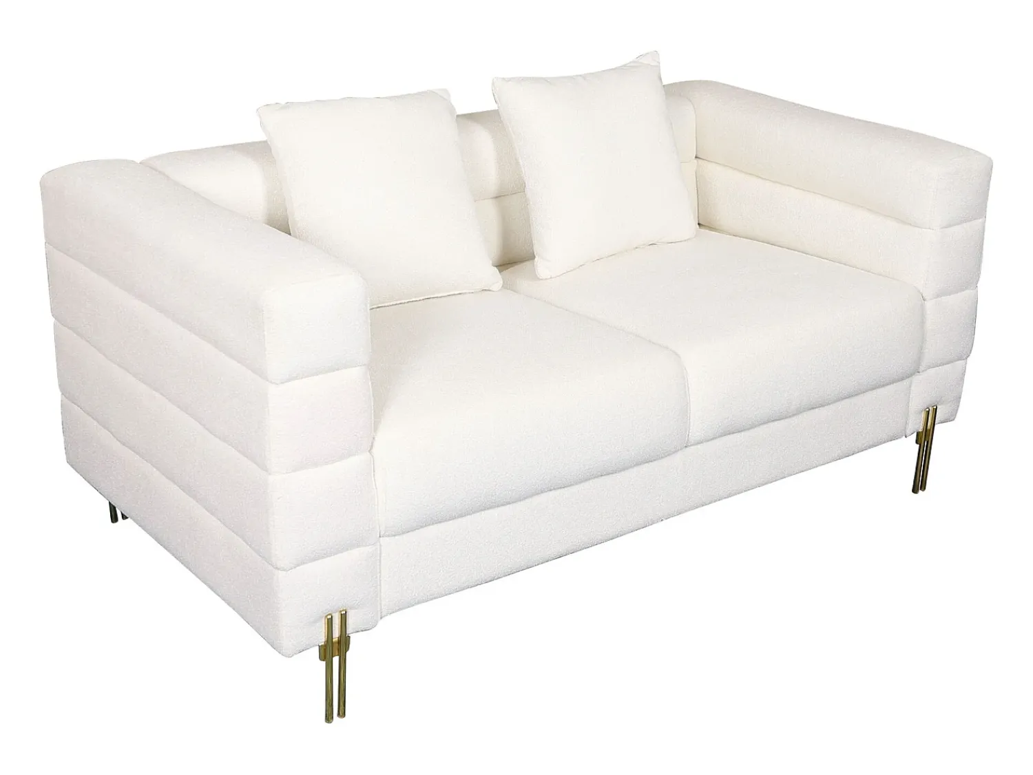 Sofá* Sofá 160x80x85 cm écru nua n49-1 Branco