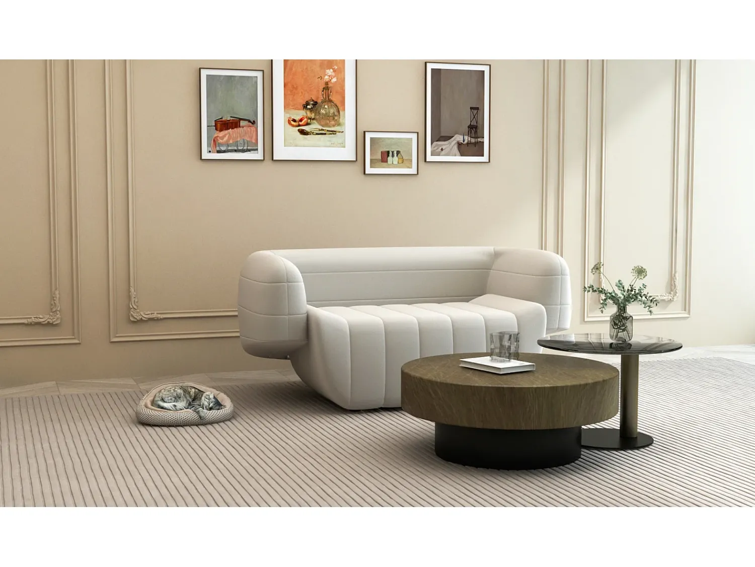 Sofá 160x70x90 cm Branco nua n90-3^ Sofá