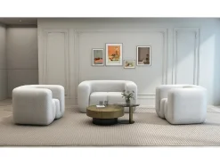 Best Sofá 150x75x85 cm cinza claro nua Cinzento claro / Branco
