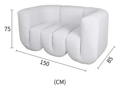 Best Sofá 150x75x85 cm cinza claro nua Cinzento claro / Branco