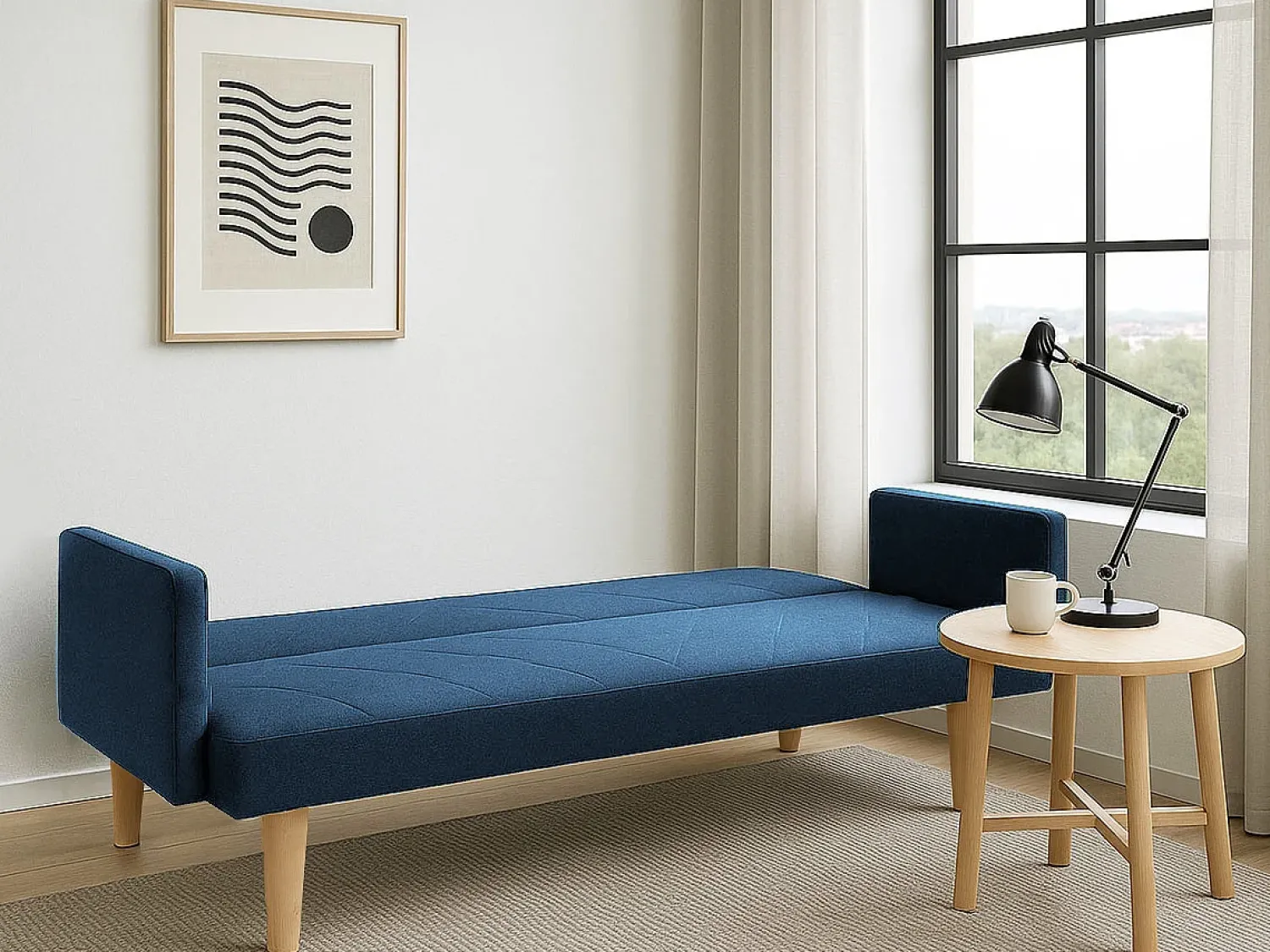 Sofá* Sofa Cama Cosmos Azul