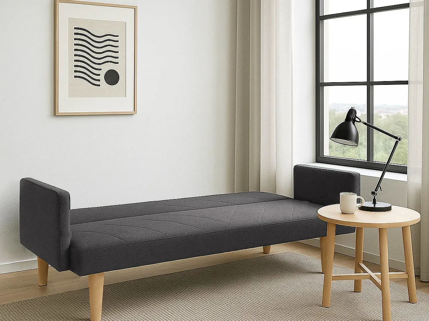 Sofá| Sofa Cama Cosmos (Cinza) Cinzento