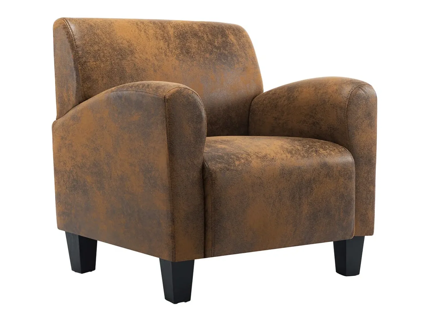 Poltrona|vidaxl Sofá-cadeira 70x69x72 cm Camurça Sintética Castanho