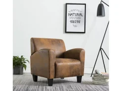 Best Sofá-cadeira 70x69x72 cm Camurça Sintética SHL464044 Castanho