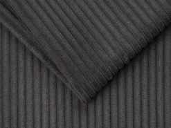 Vente-unique Sofá-cama 140 cm veludo canelado antracite assento memória de forma ripas largas 18 cm LORETO^ Sofá
