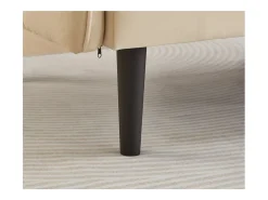 Sofá| Sofá-cama 2 em 1: Dois lugares com revestimento em veludo, dobrável, ideal para espaços pequenos. Bege