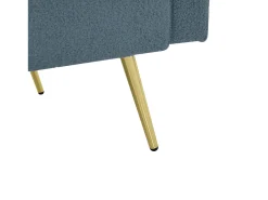 Sofá|ModernLuxe Sofá-cama 2 lugares - ângulo ajustável - con almofadas e bolsos de armazenamento laterais - antigo Azul