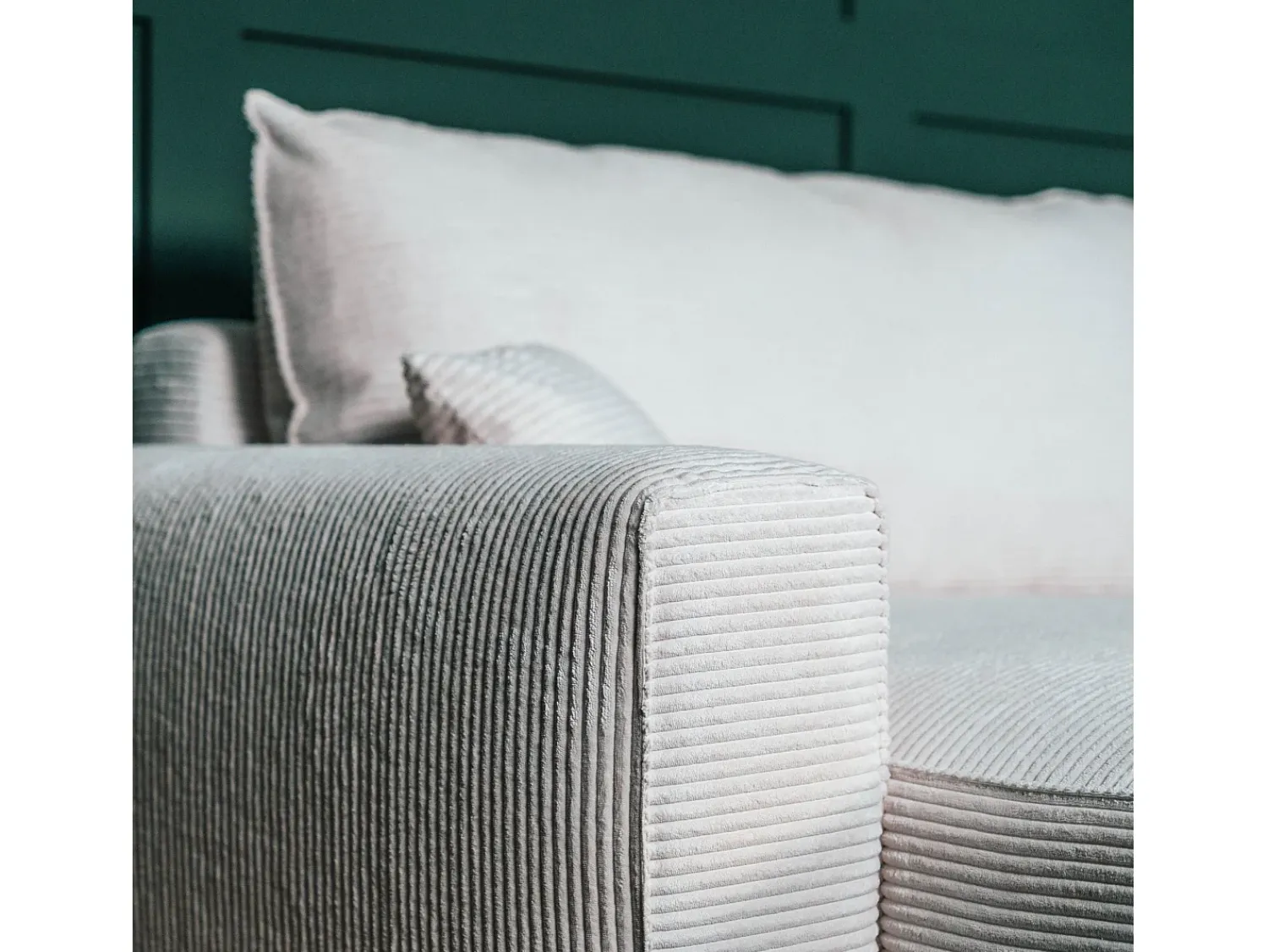Sofá| Sofá-cama 3 lugares - chaise reversível lado direito/esquerdoche com arrumação integrada (269 x 158 x 96 cm) - LAUREN Bege