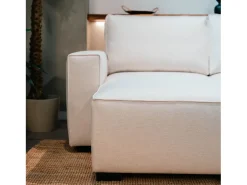 Sale Sofá-cama 3 lugares - chaise longue reversível lado direito/esquerdoche com arrumação integrada (239 x 157 x 91 cm) - JADE Bege