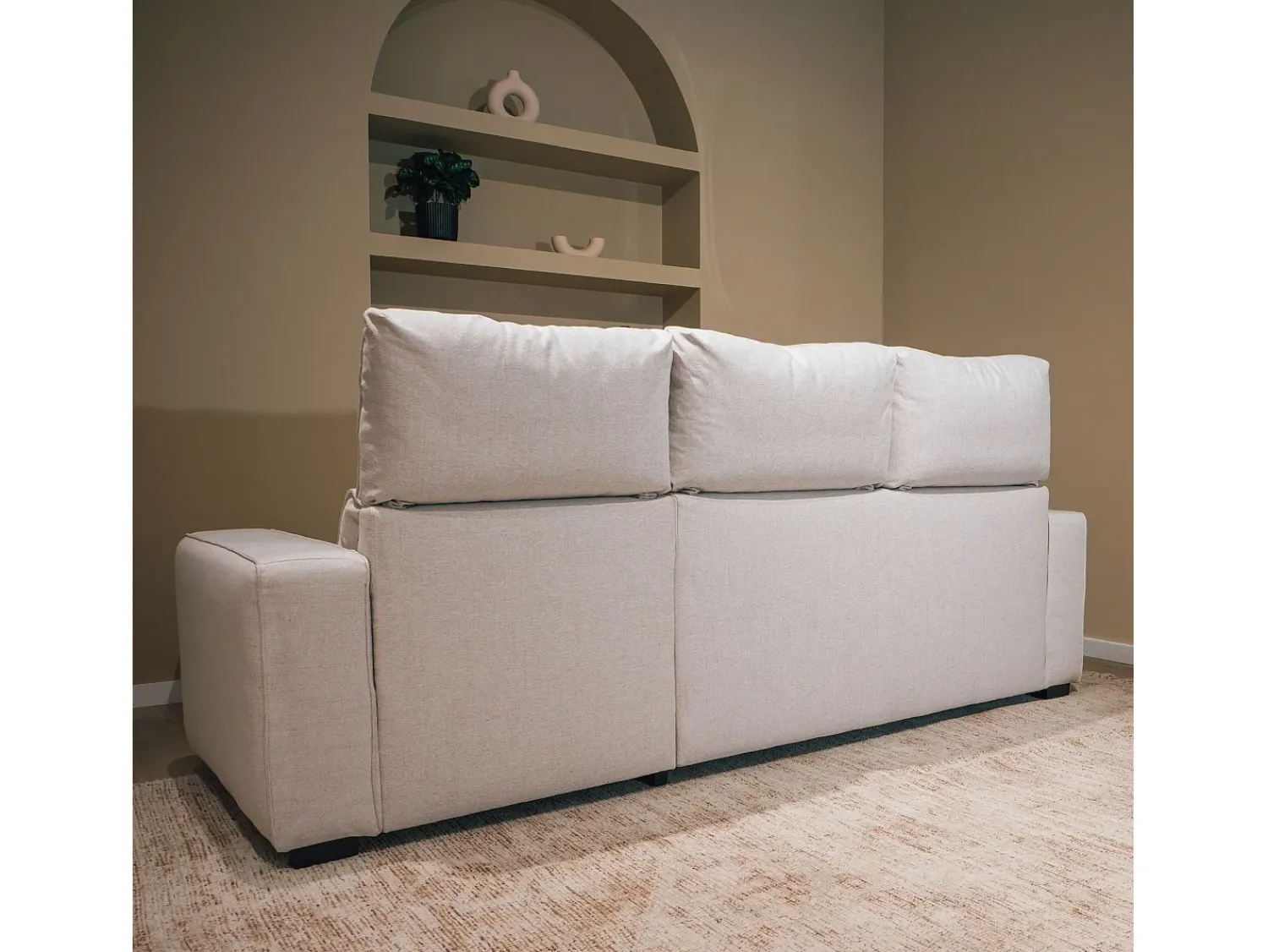 Sofá-cama 3 lugares - chaise longue reversível lado direito/esquerdoche com arrumação integrada (248,5 x 117 x 103 cm) - HARPER^ Sofá