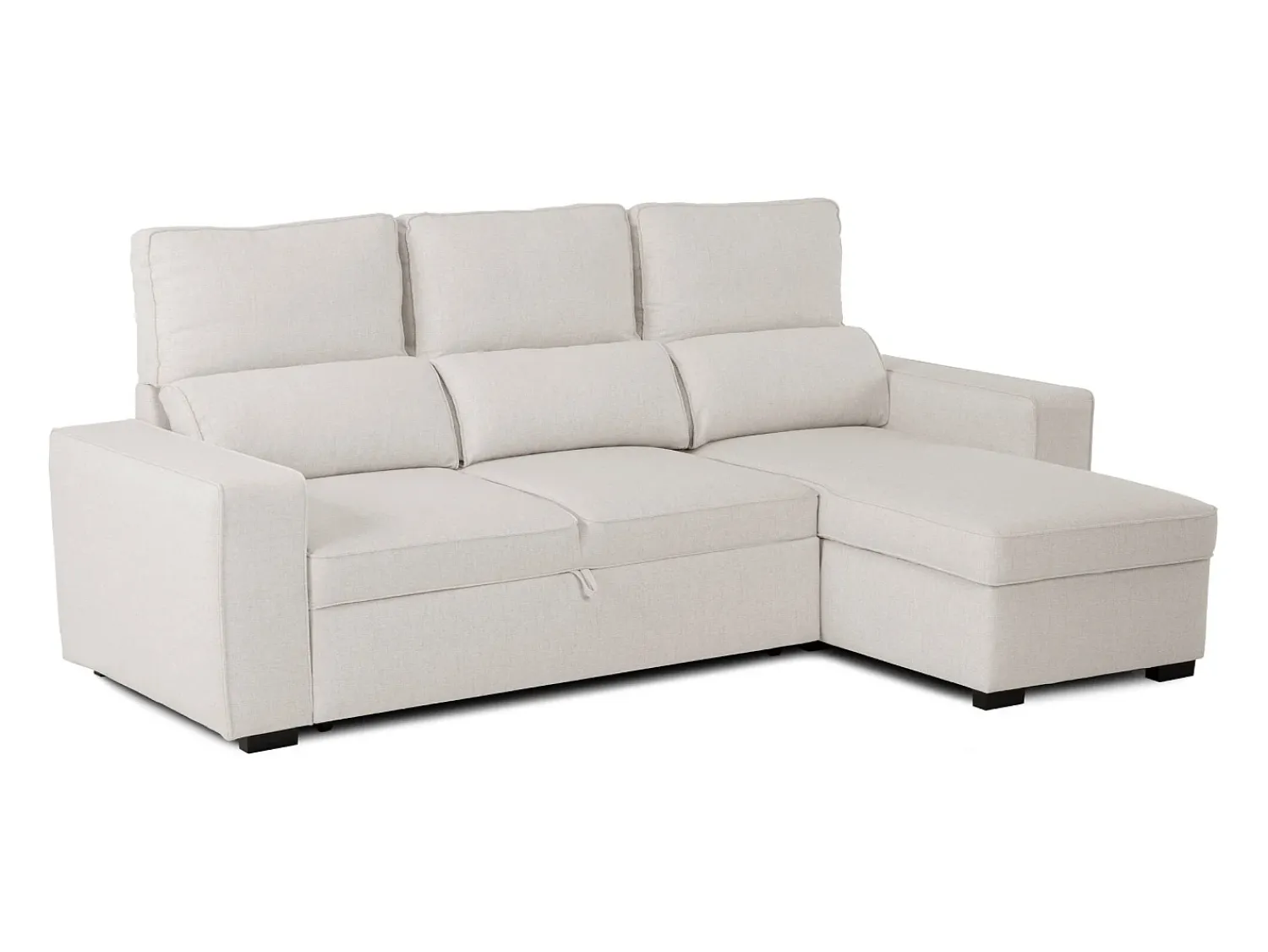 Sofá-cama 3 lugares - chaise longue reversível lado direito/esquerdoche com arrumação integrada (248,5 x 117 x 103 cm) - HARPER^ Sofá