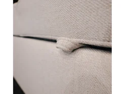 Sofá| Sofá-cama 3 lugares chaise longue reversível lado direito/esquerdoche com 2 pufes (248 x 117 x 90 cm) - AVERY Bege