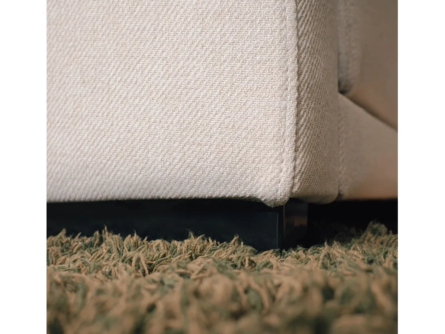 Sofá| Sofá-cama 3 lugares chaise longue reversível lado direito/esquerdoche com 2 pufes (248 x 117 x 90 cm) - AVERY Bege