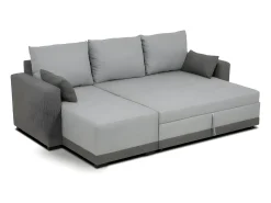 Sofá| Sofá-cama 3 lugares Bicolore Cinzento - chaise longue reversível lado direito/esquerdoche (233 x 140 x 69 cm) - LEAH Multicor