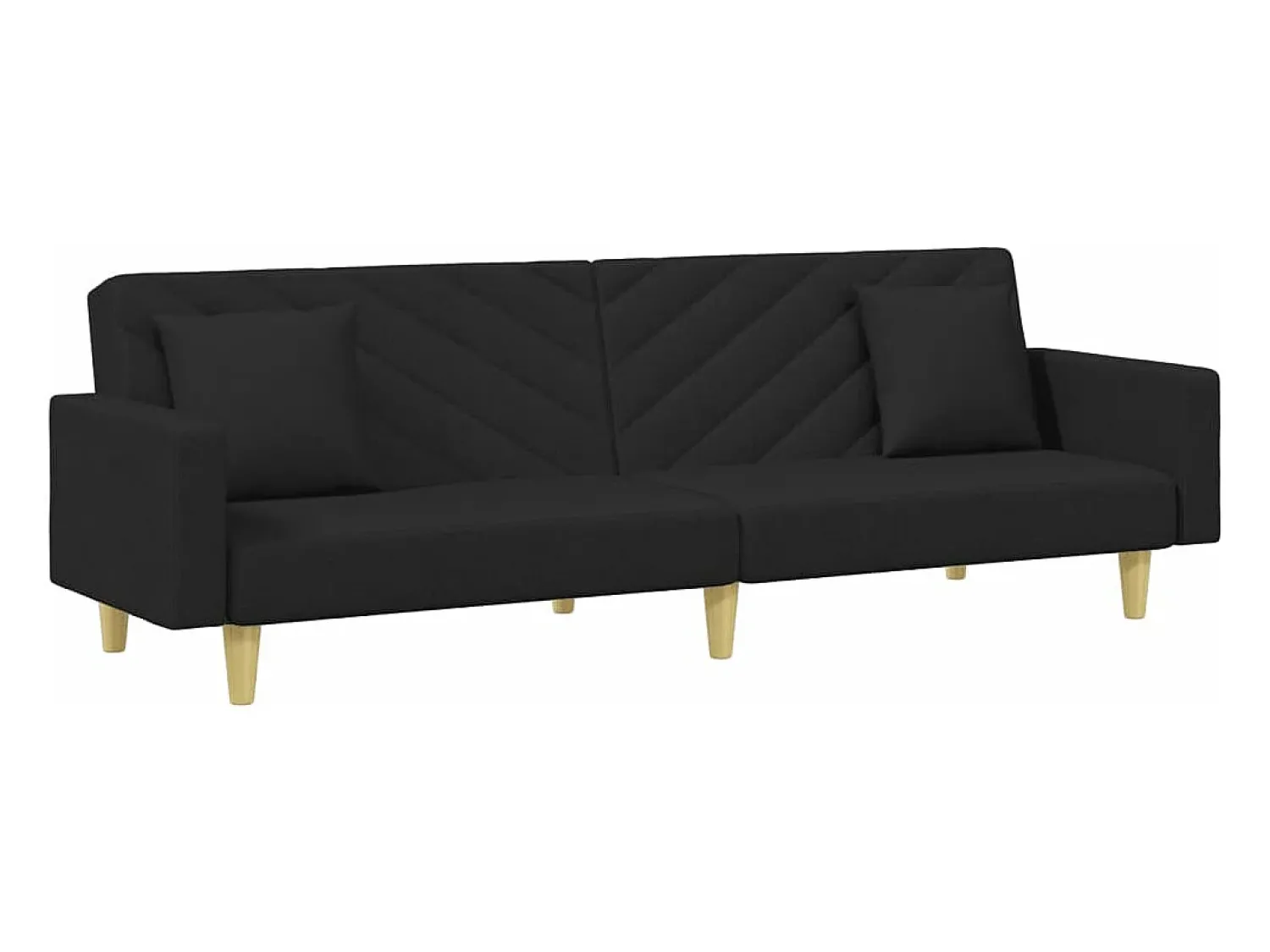 vidaxl Sofá-cama 2 lugares c/ almofadas e apoio de pés tecido^ Sofá