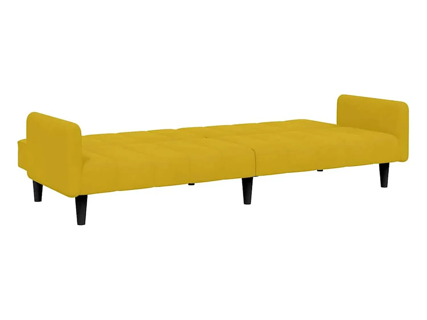 Sofá|vidaxl Sofá-cama 2 lugares c/ apoio de pés veludo Amarelo
