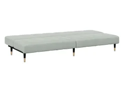 Sofá* Sofá-cama 2 lugares c/ apoio de pés veludo cinza-claro PT792866 Cinzento