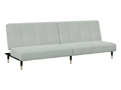 Sofá* Sofá-cama 2 lugares c/ apoio de pés veludo cinza-claro PT792866 Cinzento